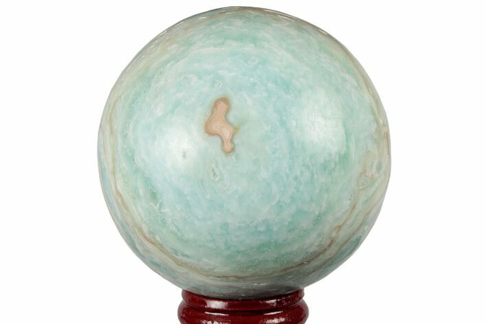 2.6" Polished Blue Caribbean Calcite Sphere - Pakistan